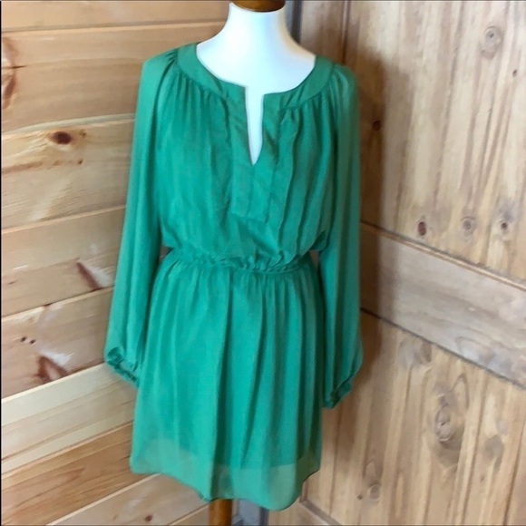 Max Edition green chiffon dress Size 12 - Picture 4 of 9